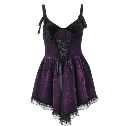 Spider purple dress Goth dress