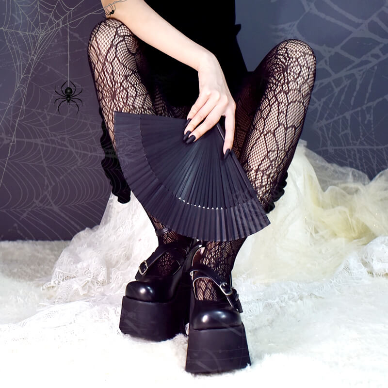 Spider web goth tights c0148