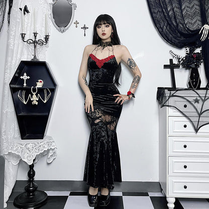 Vampire halter dress Goth dress
