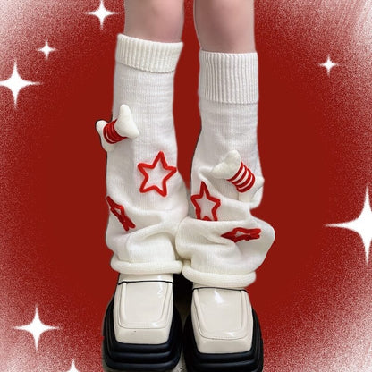 Y2K stars bone leg warmers c0111