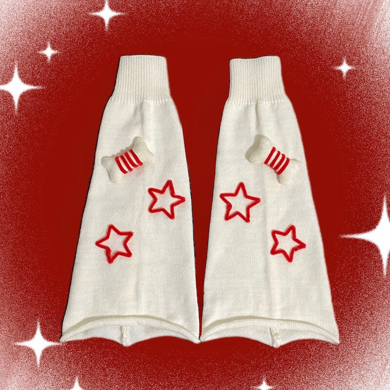 Y2K stars bone leg warmers c0111