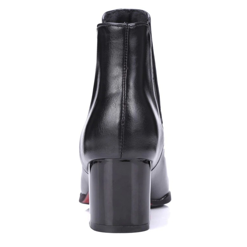 Elegant Women's Pointed Thick Ankle Boots / Casual Ladies Shoes with Spikes