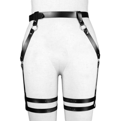 Erotic PU Leather Garters For Women / Adjustable Body Bondage Belt / Female Accessories