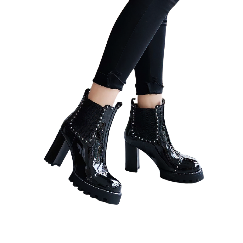 Fashion Women Boots Genuine Leather / Heels For Ladies / Stylish Footwear