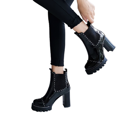 Fashion Women Boots Genuine Leather / Heels For Ladies / Stylish Footwear