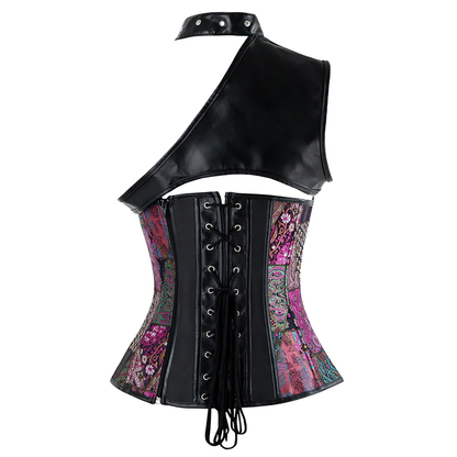 Gothic Overbust Sexy Corset / Women Clothing Of Faux Leather / Alternative Fashion