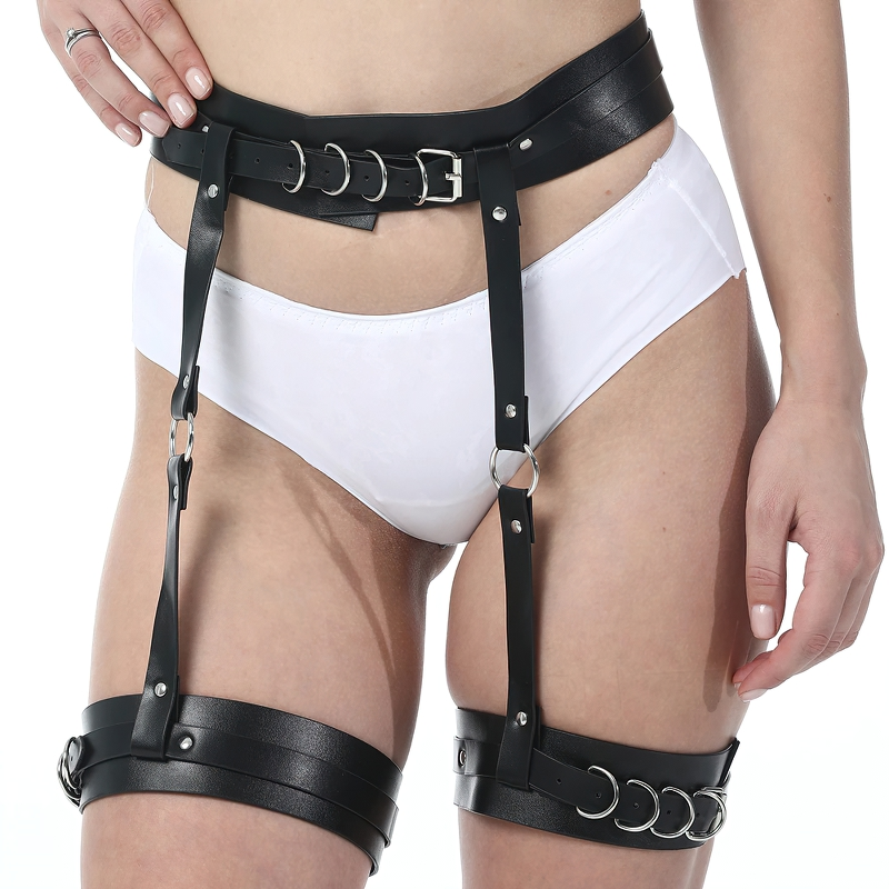 Harness Belts For Women Thigh Lingerie / Stylish Synthetic Leather Accessories