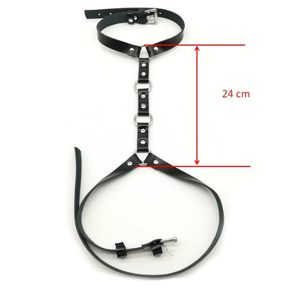 Leather Body Harness / Gothic Bondage Belt / Women Cosplay Festival Outfit