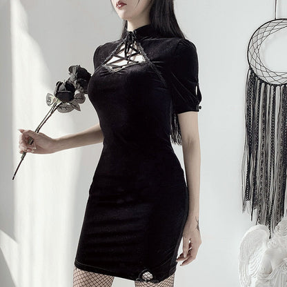 Witchy Clothing Velvet Elegant Dress Gothic Clothing