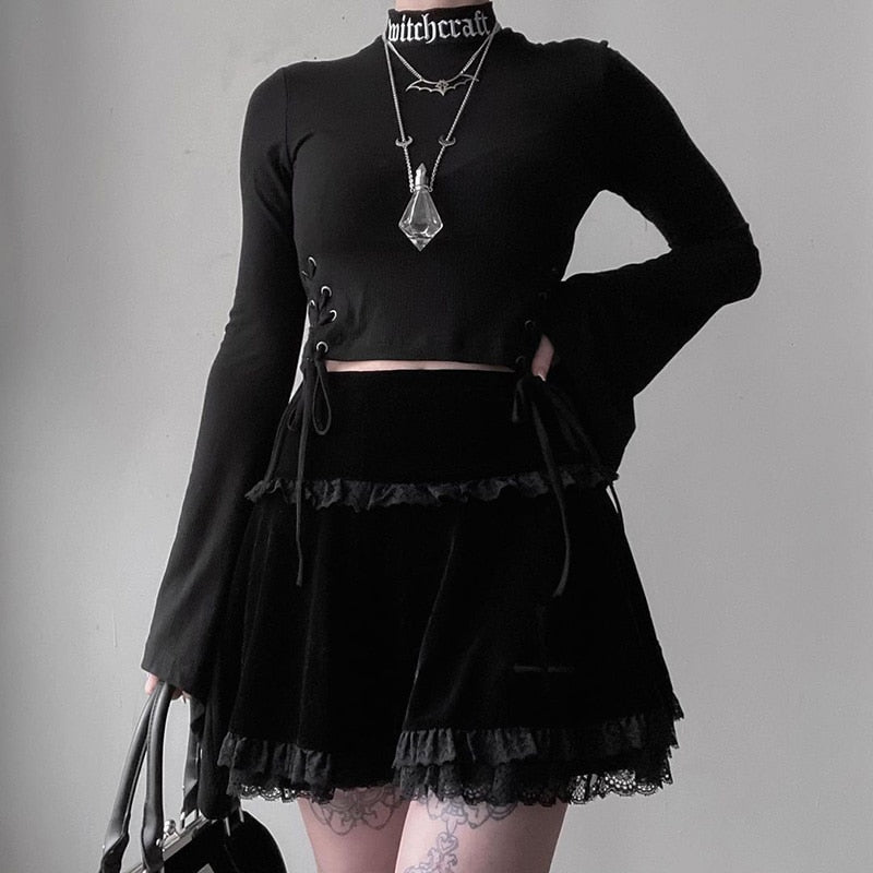 Witchy Clothing Goth Cross Vintage Skirt Gothic Clothing