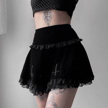 Witchy Clothing Goth Cross Vintage Skirt Gothic Clothing