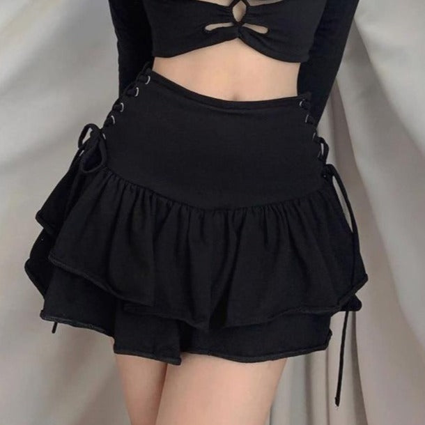 Witchy Clothing Sexy Knotting Pleated Skirt Gothic Clothing