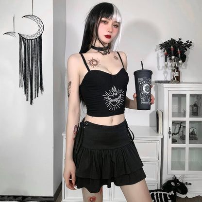 Witchy Clothing Sexy Knotting Pleated Skirt Gothic Clothing