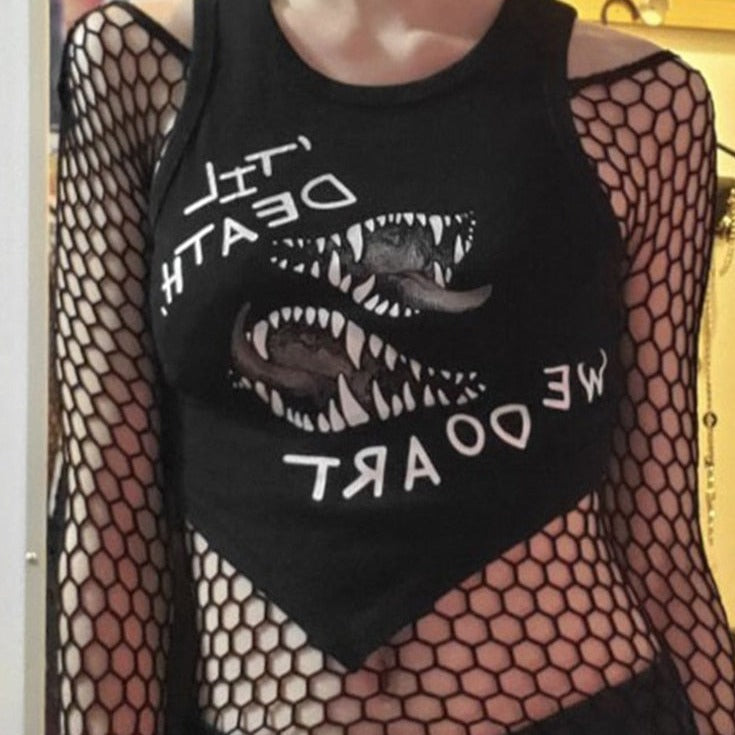 Witchy Clothing Fishnet Goth Top Gothic Clothing
