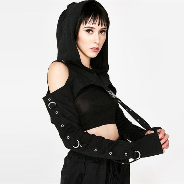 Witchy Clothing Beast Mode off shoulder Hoodie Gothic Clothing