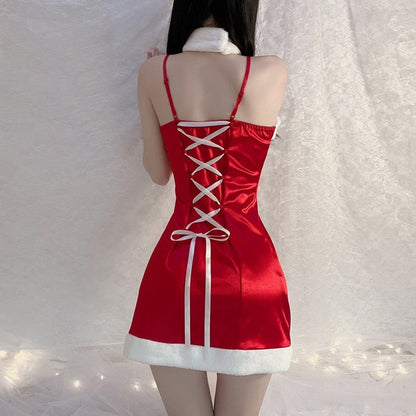 Satin Santa Slip Dress 