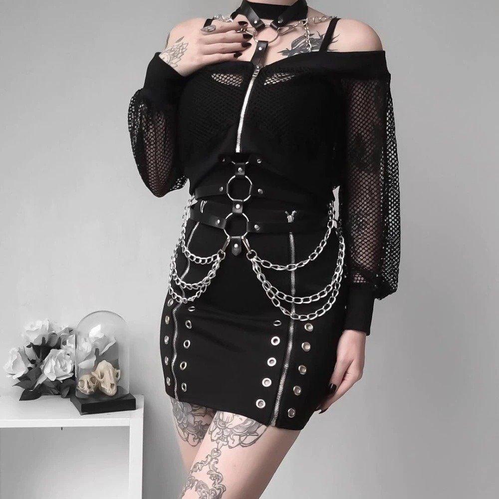 Sexy Body Harness for Women / Fashion Harness in Gothic Style / Pu Leather Harness