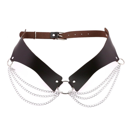 Sexy Pu Leather Harness Chain Belt / Fashion Gothic Accessories  for Women