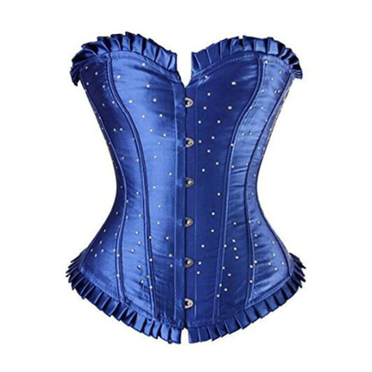 Sexy Women's Corset With Rhinestones / Aesthetic Gothic Lace-UP Corset For Girl
