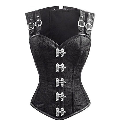 Steampunk Gothic Leather Corset Top / Gothic Bodice Waist