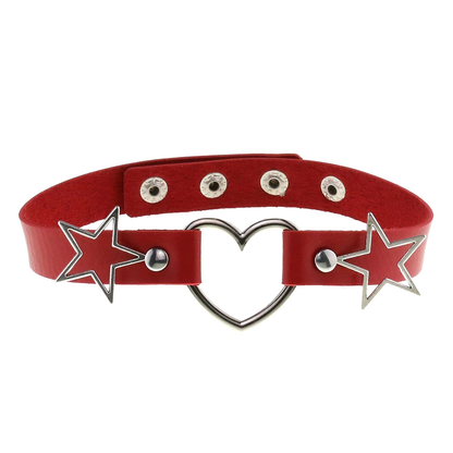 Stylish Choker Of Heart And Star For Women / Cool Necklace / Gothic Accessories