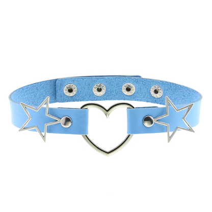 Stylish Choker Of Heart And Star For Women / Cool Necklace / Gothic Accessories