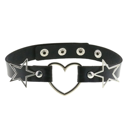 Stylish Choker Of Heart And Star For Women / Cool Necklace / Gothic Accessories