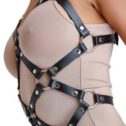 Women Gothic Body Harness Belts / Adjustable Bondage Garter Belt