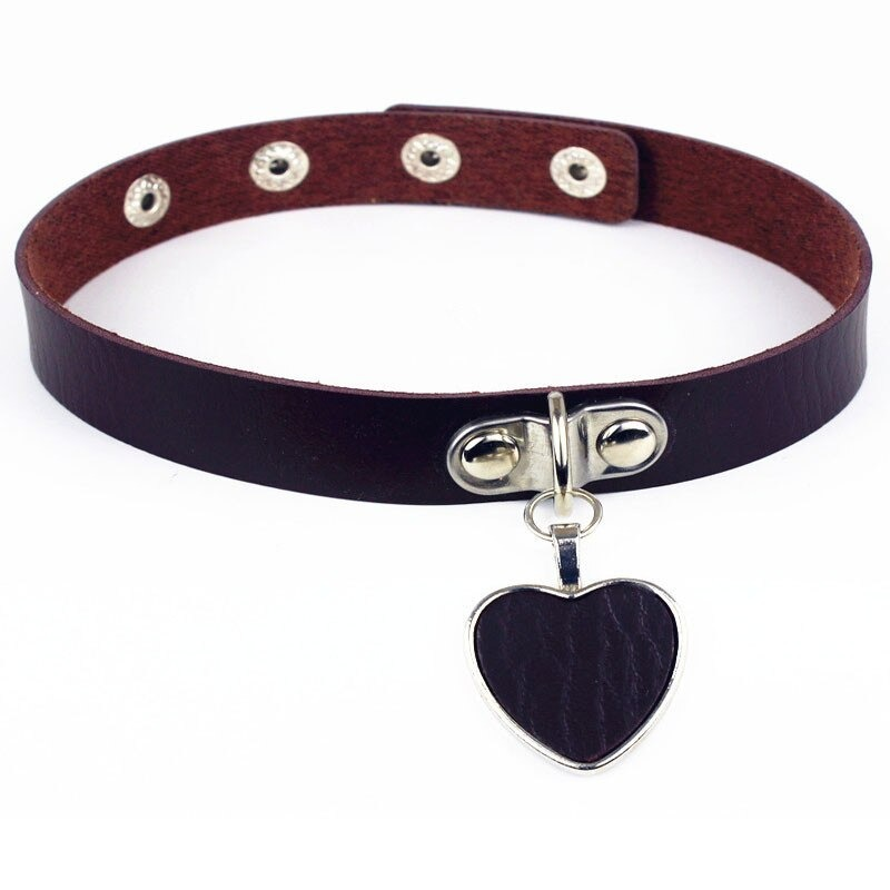 Women's Fashion Gothic Choker / Necklace Choker PU Leather Collar with Heart