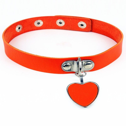 Women's Fashion Gothic Choker / Necklace Choker PU Leather Collar with Heart
