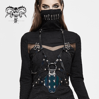 Women's Faux Leather Body Harness in Gothic Style / Adjustable Cosplay Sexy Garters