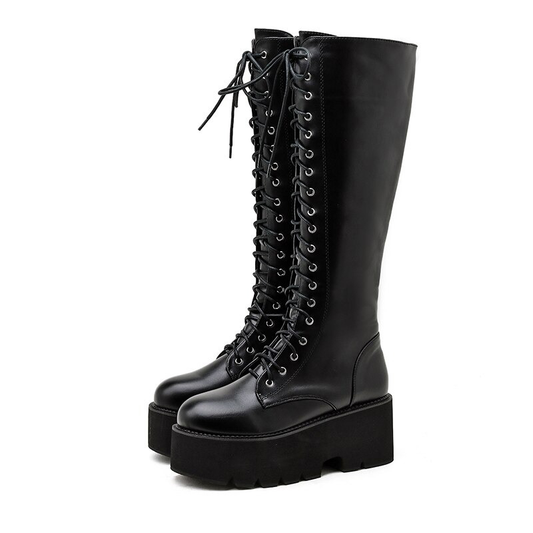 Women's Over The Knee Rock Style Boots / Women's Side Zipper Stovepipe Elastic Shoes