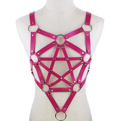 Women's Sexy Leather Body Harness / Fashion Gothic Party Body Necklace