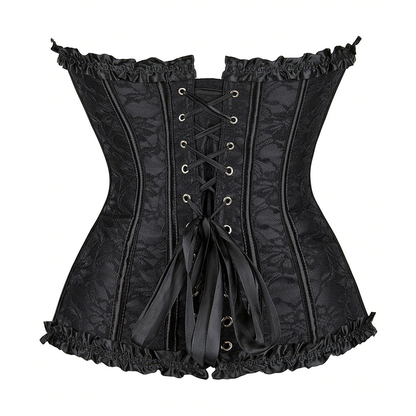 Women's Sexy Steampunk Backless Corset / Vintage Gothic Lace Up Pleated Corset